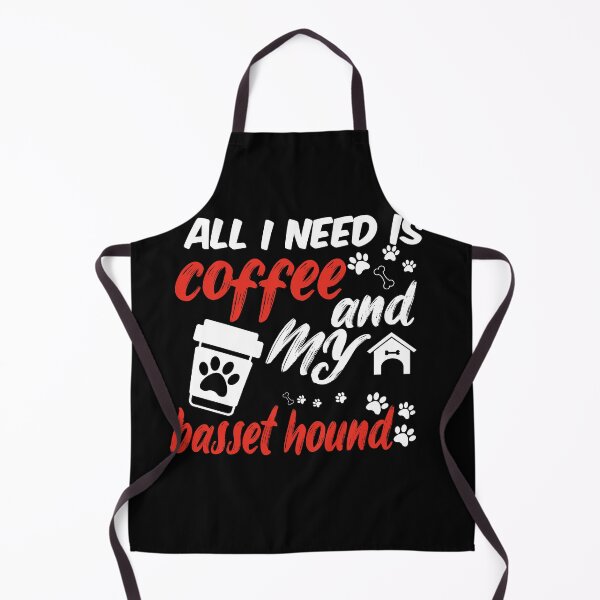 Item preview, funny dog and coffee meme,all i need is coffee and my basset hound designed and sold by randomdogshirt.