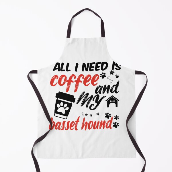 Item preview, funny dog and coffee meme,all i need is coffee and my basset hound designed and sold by randomdogshirt.