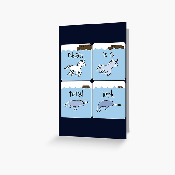Item preview, Unicorn Evolution (Noah is a jerk) (Horned Warrior Friends) designed and sold by jezkemp.