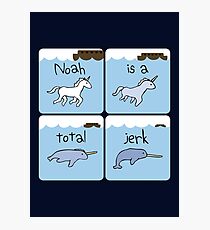 Unicorn Evolution (Noah is a jerk) Photographic Print