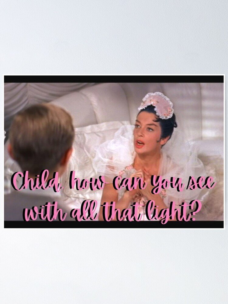 Auntie Mame, wakeup call, child, light, hangover, Rosalind Russell Poster  for Sale by BrookeClara