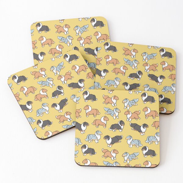 Item preview, Collies on Yellow designed and sold by Elspeth Rose Design.