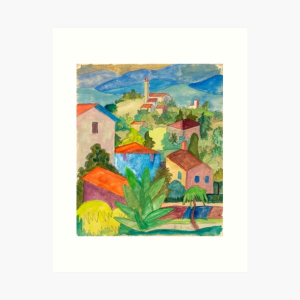 Aperçu de l'œuvre Hermann Hesse Landschaft au Tessin (1924) créée et vendue par Olivia-One.
