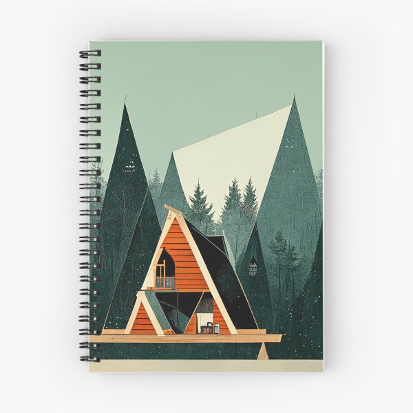 Item preview, A-Frame Cabin in the Woods designed and sold by deificusArt.