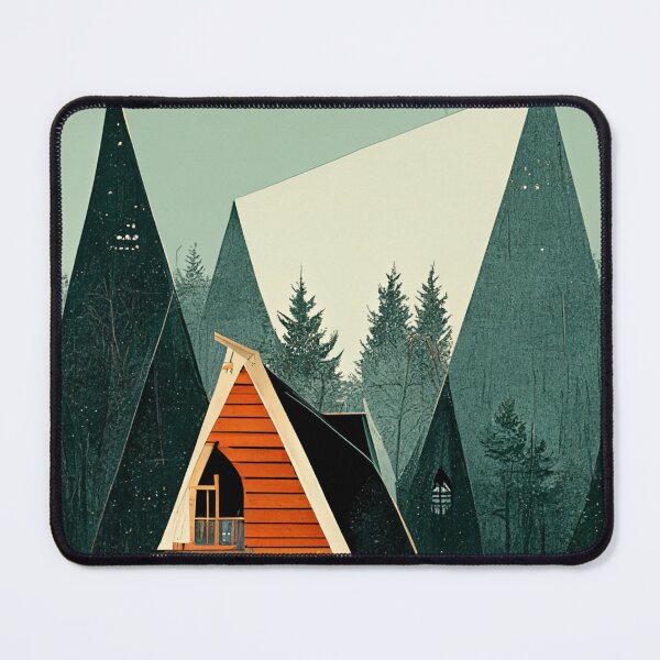 Item preview, A-Frame Cabin in the Woods designed and sold by deificusArt.