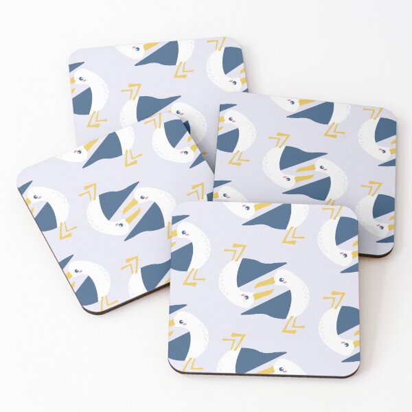 Item preview, Cute Pattern with pairs of Seagulls on blue designed and sold by boozkova-vorona.