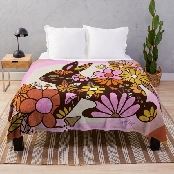 Item preview, Flower Power Bunny – Retro designed and sold by Cat Coquillette.