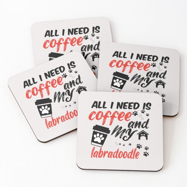 Item preview, funny dog and coffee meme,all i need is coffee and my labradoodle designed and sold by randomdogshirt.