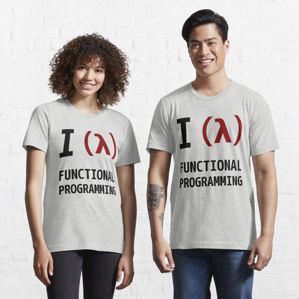 I Love Functional Programming - Black/Maroon Design Essential T-Shirt