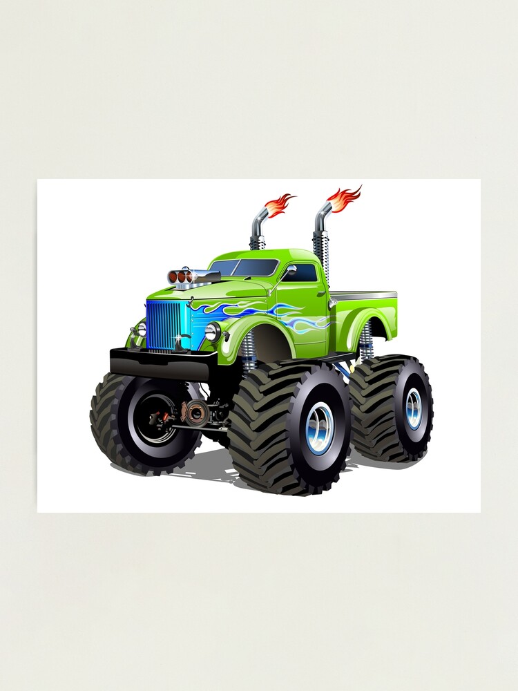 Cartoon Monster Tow Truck Photographic Print for Sale by Mechanick