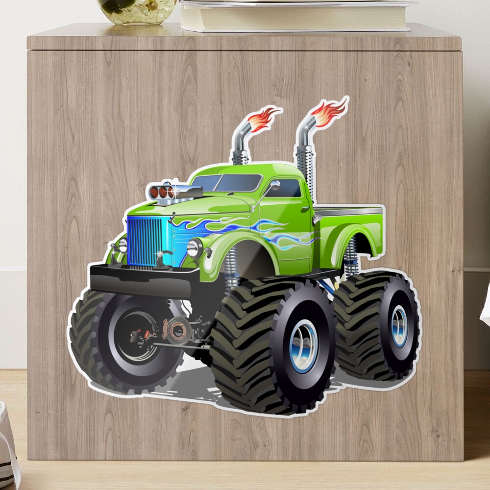 Cool Kid's Monster Tractor Truck Cartoon Vinyl Sticker – Shinobi Stickers