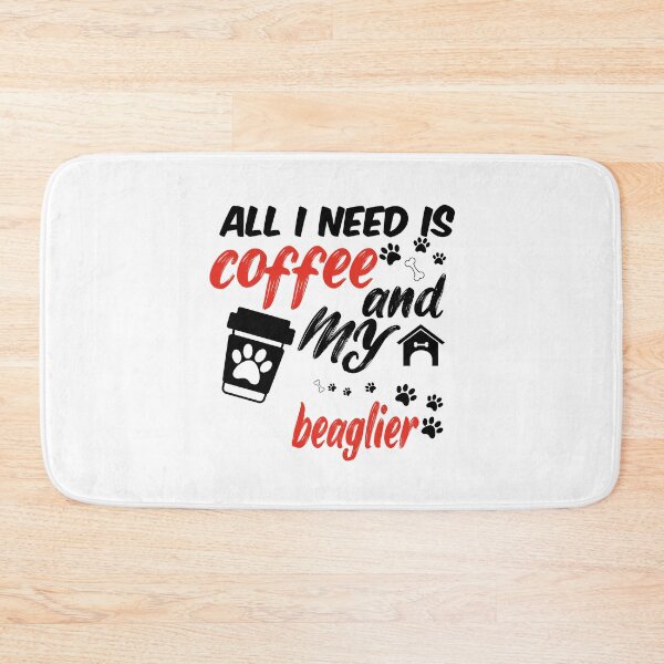 Item preview, funny dog and coffee meme,all i need is coffee and my beaglier designed and sold by randomdogshirt.