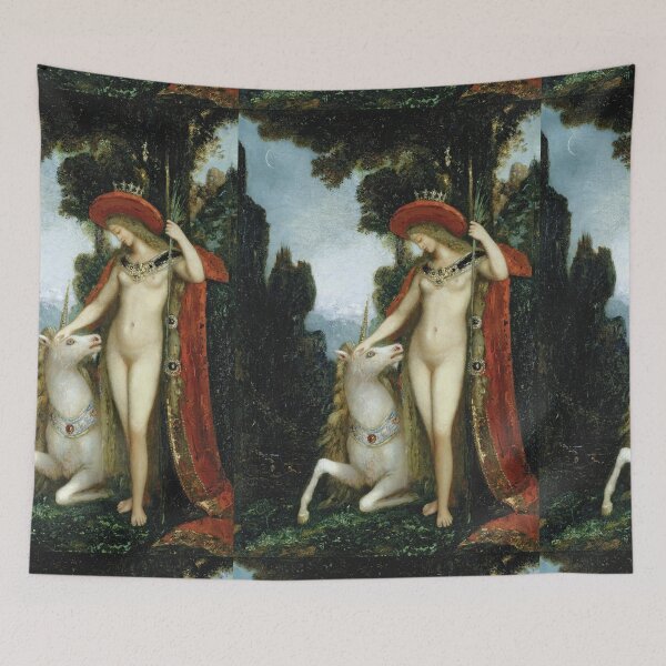 Item preview, The Unicorn - La Licorne Gustave Moreau  Mythology designed and sold by TeeARTHY.