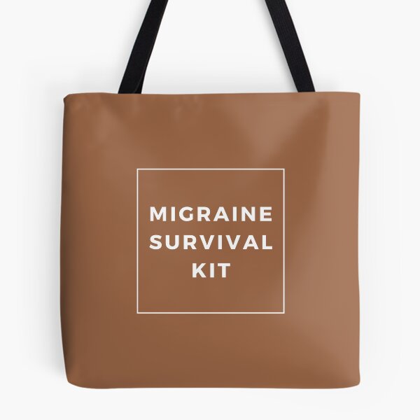 Item preview, Migraine Survival Kit Headache Kit Brown Cafe Au Lait  Cute Funny Shirt Minimalist Chronic Pain Illness Spoonie Headache Awareness designed and sold by InterpreTees.