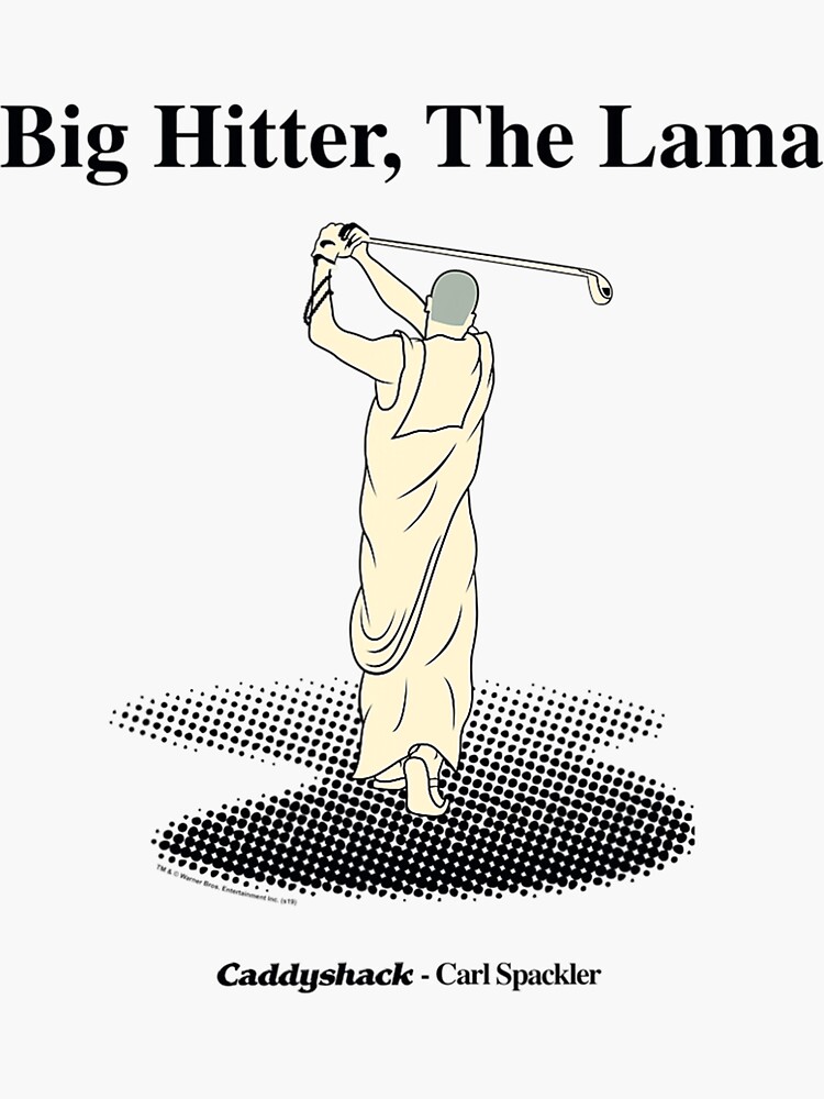 "Caddyshack Big Hitter, The Lama" Sticker for Sale by villainousfear8