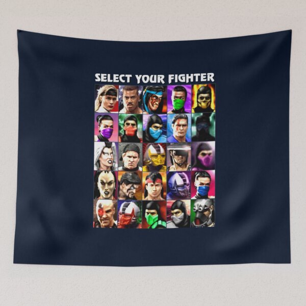 Item preview, Select Your Fighter UMK3 Mortal Kombat  Black-Navy for Men-Women   designed and sold by MFX2CUSTOM.