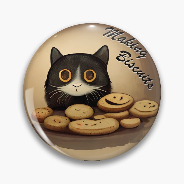 Item preview, Cute Black Funny Cat Making Biscuits With Love designed and sold by MattsMultiverse.