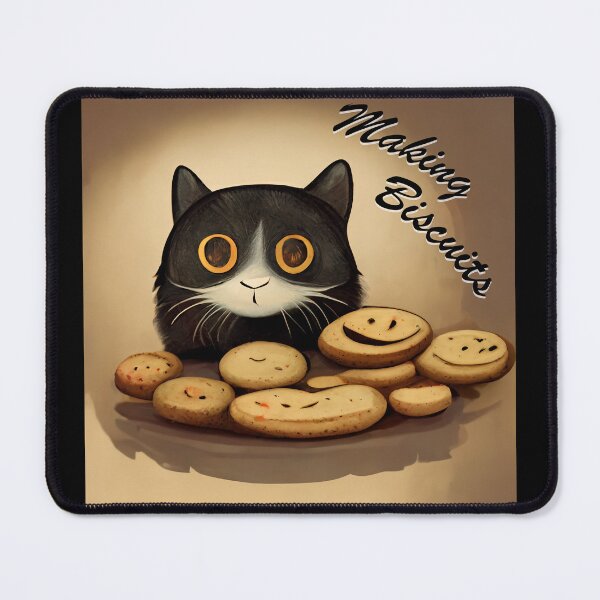 Item preview, Cute Black Funny Cat Making Biscuits With Love designed and sold by MattsMultiverse.