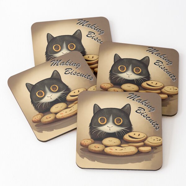 Item preview, Cute Black Funny Cat Making Biscuits With Love designed and sold by MattsMultiverse.