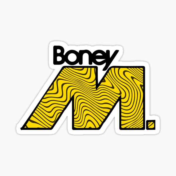 "Boney M. Logo" Sticker for Sale by pearlegf65 | Redbubble