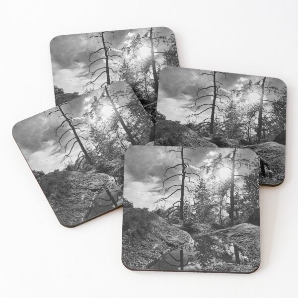 Item preview, Reflection of the hillside trees bw designed and sold by Jouko Lehto Photography.