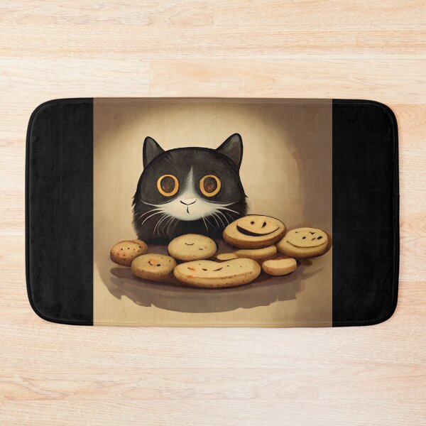 Item preview, Cute Black Funny Cat Making Biscuits With Love No Text designed and sold by MattsMultiverse.