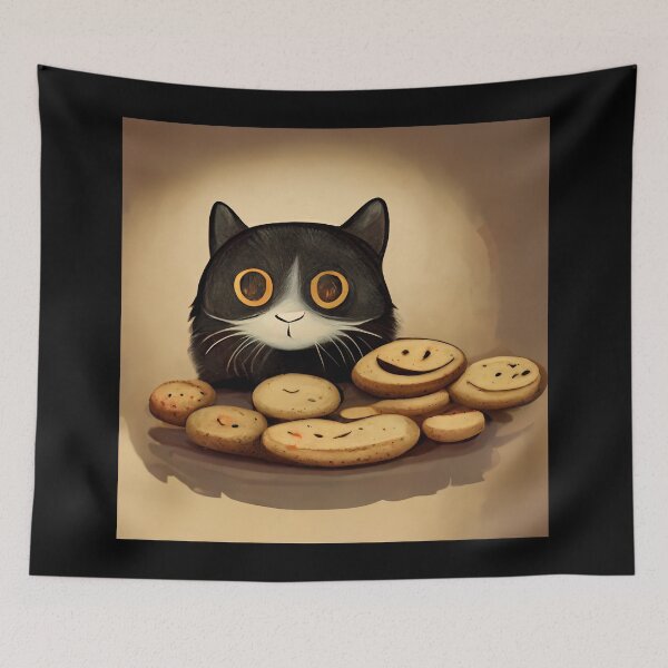 Item preview, Cute Black Funny Cat Making Biscuits With Love No Text designed and sold by MattsMultiverse.