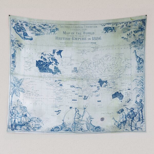 Item preview, Vintage World Map showing British Empire in 1886 designed and sold by MagicStrawberry.