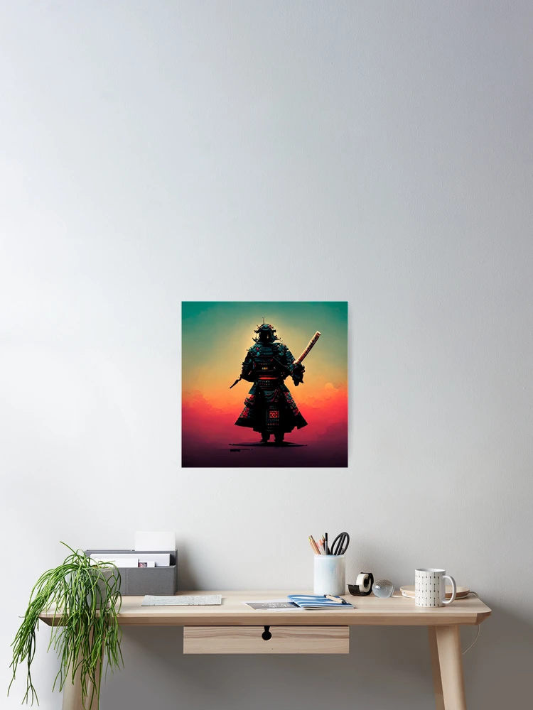 Thumbnail 2 of 3, Poster, Retro Samurai designed and sold by devath.