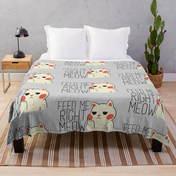 Item preview, Feed Me Right Meow Cat Pun designed and sold by KGoPrintables.