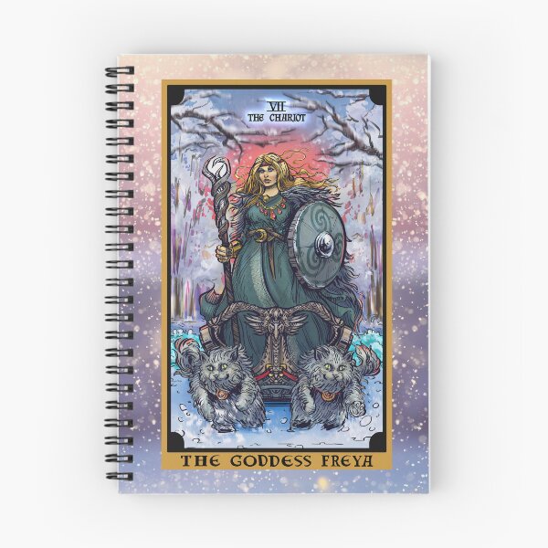 Item preview, The Goddess Freya The Chariot Tarot Card designed and sold by TheGhoulishGarb.