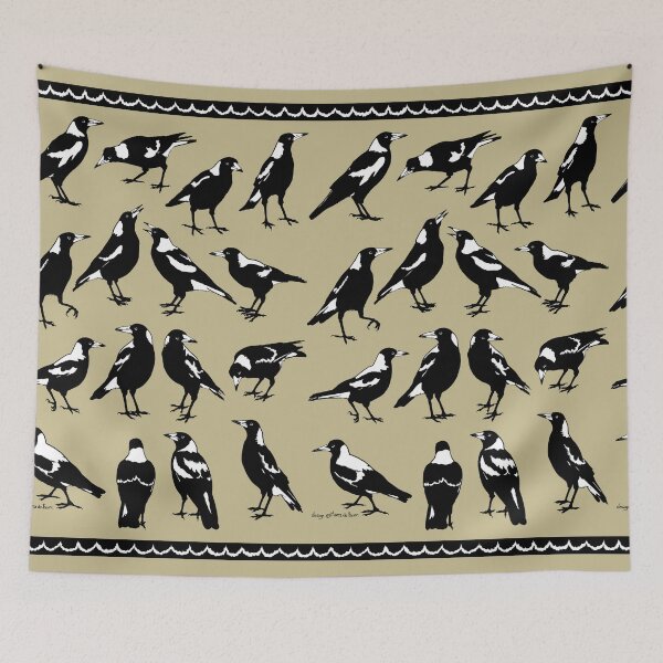 Item preview, MAGPIES - Australian native birds (choose your preferred Tee colour and stlyle) designed and sold by pavlovais.