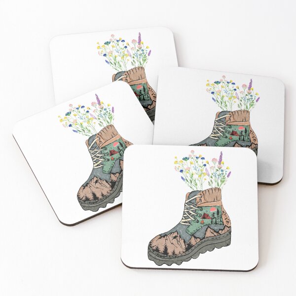 Item preview, Wildflowers In Boot Hiking designed and sold by virillanissa.
