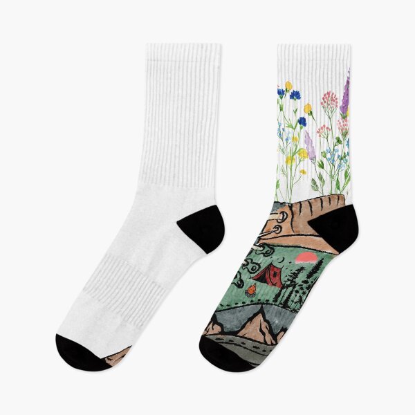 Item preview, Wildflowers In Boot Hiking designed and sold by virillanissa.