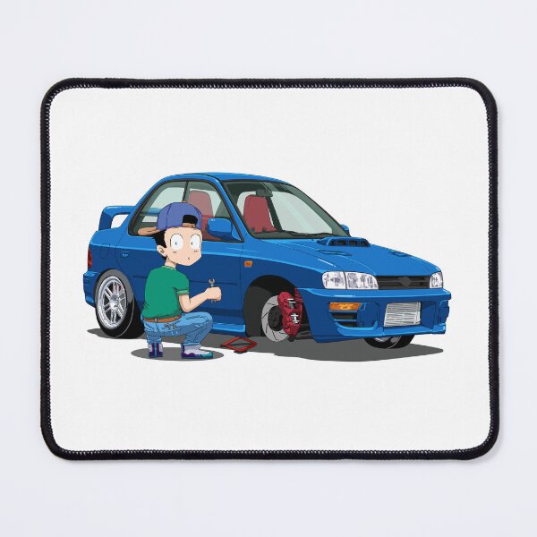 Item preview, JDM Subaru Impreza WRX STI (GC8) Anime style Cartoon designed and sold by 962design.