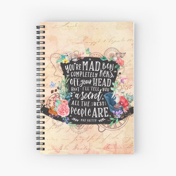 Mad Hatter Spiral Notebook