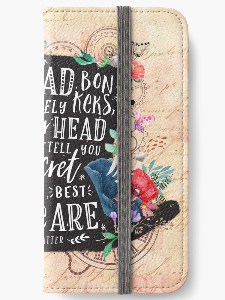 Mad Hatter iPhone Wallet for Sale by Stella Bookish Art | Redbubble