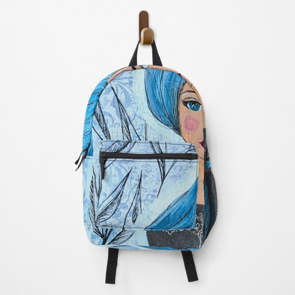 Item preview, Lady in Blue portrait painting designed and sold by Undertheoaktree.