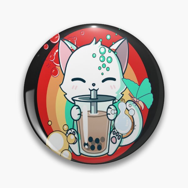 Item preview, Anime Kawaii Cat Boba Bubble Tea  designed and sold by Rockopolys.