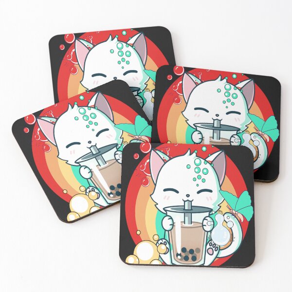 Item preview, Anime Kawaii Cat Boba Bubble Tea  designed and sold by Rockopolys.