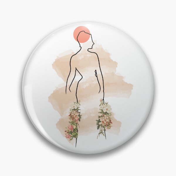Item preview, One line minimalist woman: vintage flower and watercolor canva designed and sold by HA  Design.