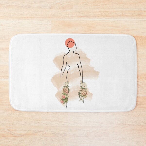 Item preview, One line minimalist woman: vintage flower and watercolor canva designed and sold by HA  Design.