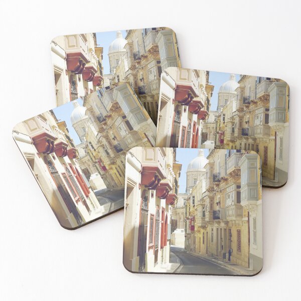 Item preview, Narrow Street with Traditional Architecture in Malta designed and sold by CarolinaReina.