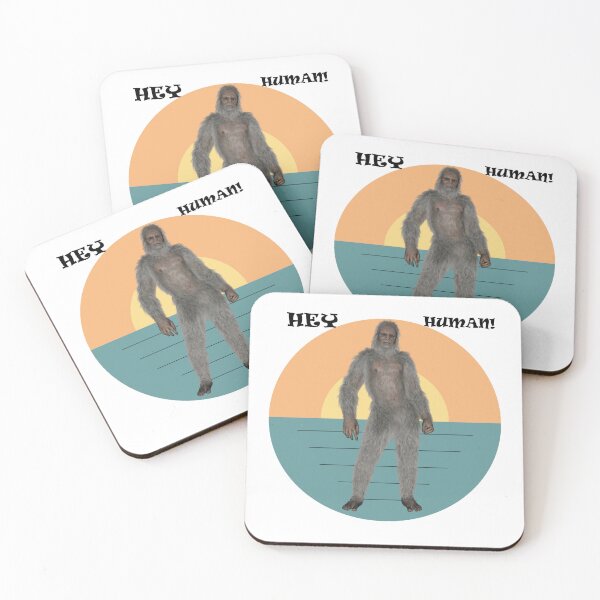 Item preview, Big foot hey human shirts for men, big foot hey human hats, big foot hey human stickers, big foot hey human o'clock, big foot hey human masks, big foot hey human phone cases  designed and sold by Poussyarts.