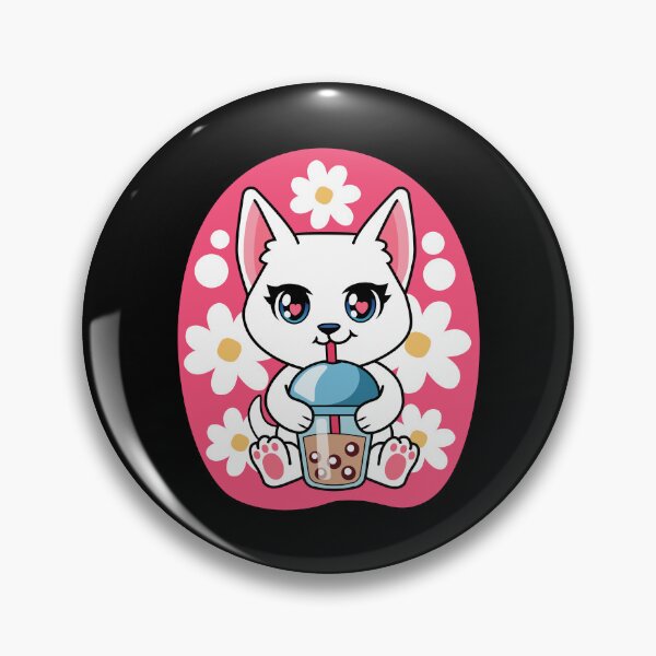 Item preview, cat drinking boba tea, cat drinking milk designed and sold by THROUGH-LIFE.