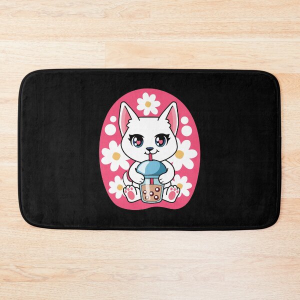 Item preview, cat drinking boba tea, cat drinking milk designed and sold by THROUGH-LIFE.
