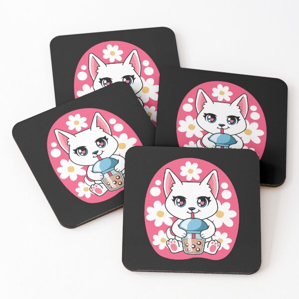 Item preview, cat drinking boba tea, cat drinking milk designed and sold by THROUGH-LIFE.