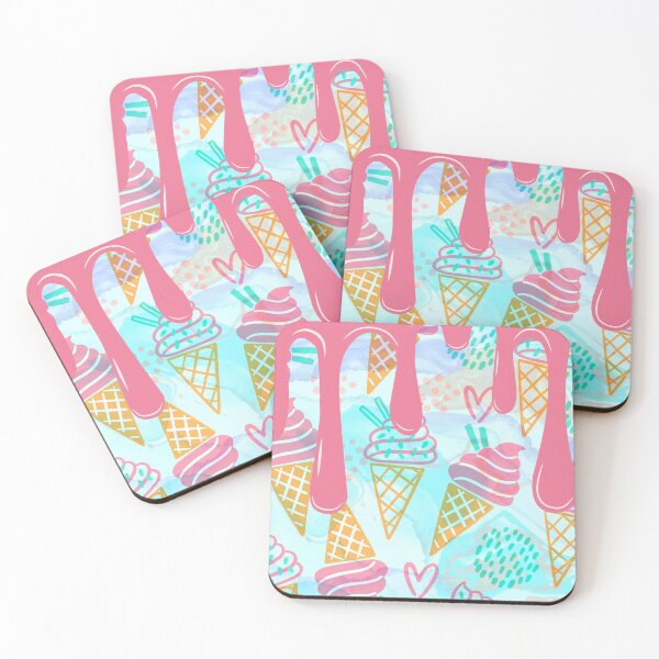 Item preview, summer pink melting ice cream pattern designed and sold by Beeroclock.