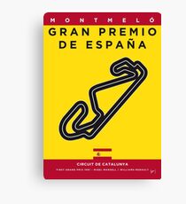 My F1 CATALUNYA Race Track Minimal Poster Canvas Print