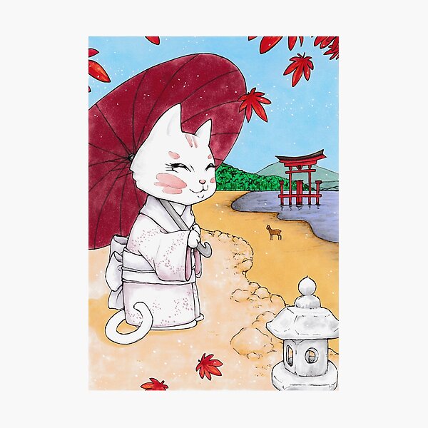 Geisha cat from Miyajima Impression photo